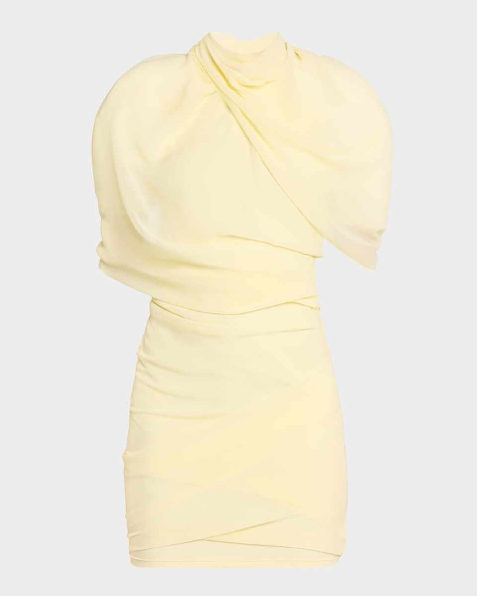 Chestnut Backless Cape Mini Dress